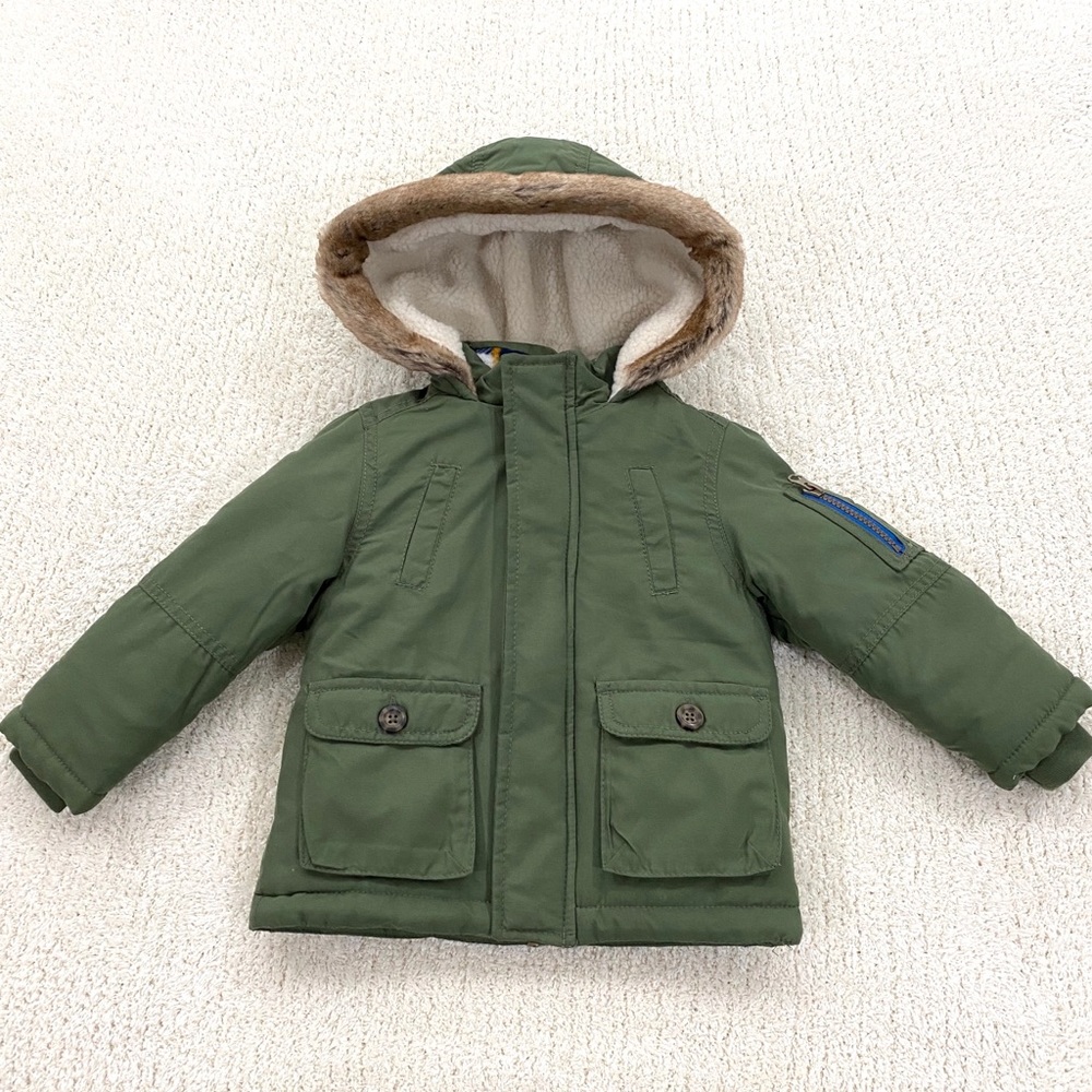 Carter’s Faux Fur Trim Parka Jacket sz 24 months